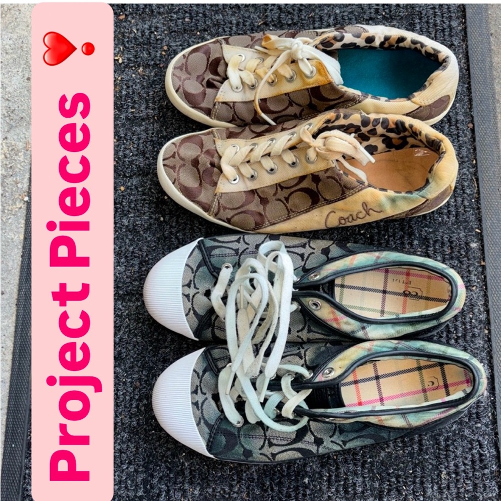 Coach Sneakers Black And Gold Monogram - image 1